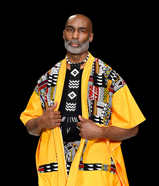 Men's African Print 2-Piece Set – Yellow Royal