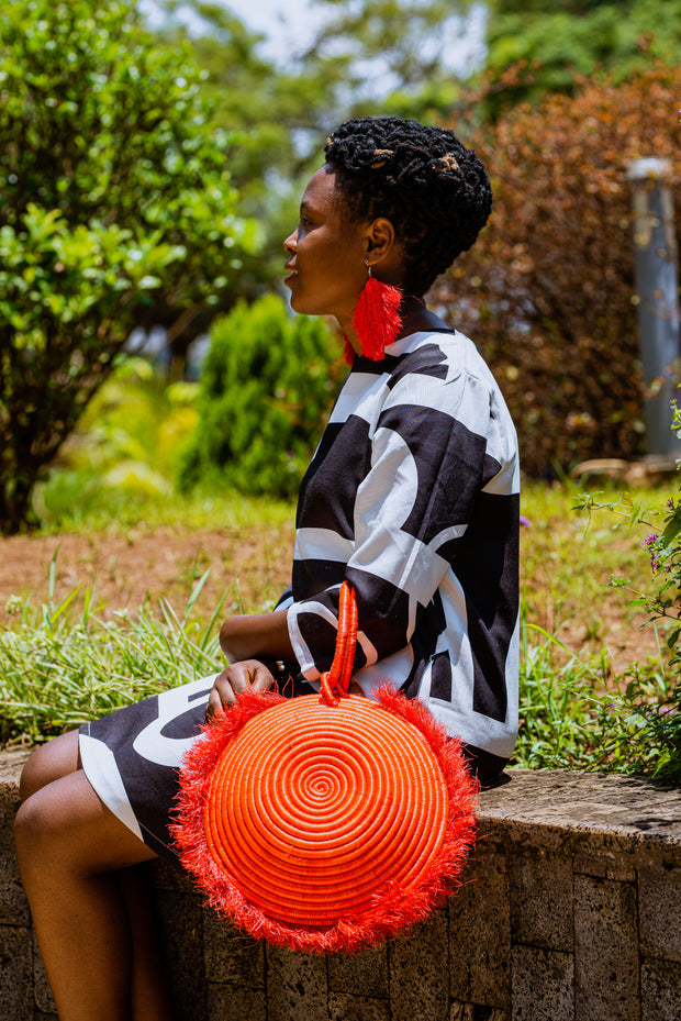 MABUJA Sisal Fiber Tassel Handbag