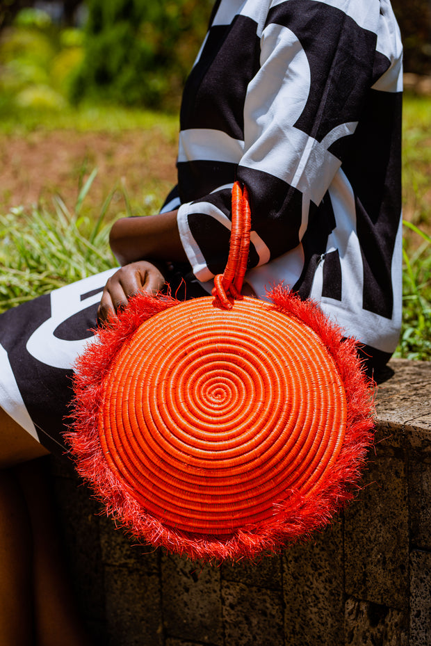 MABUJA Sisal Fiber Tassel Handbag