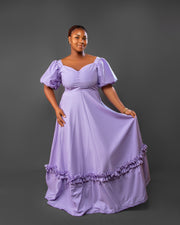 Puff Sleeve Maxi Dress – Lavender Grace