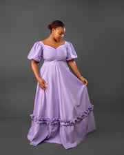 Puff Sleeve Maxi Dress – Lavender Grace