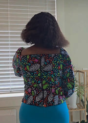 Off-Shoulder Ankara Peplum Blouse