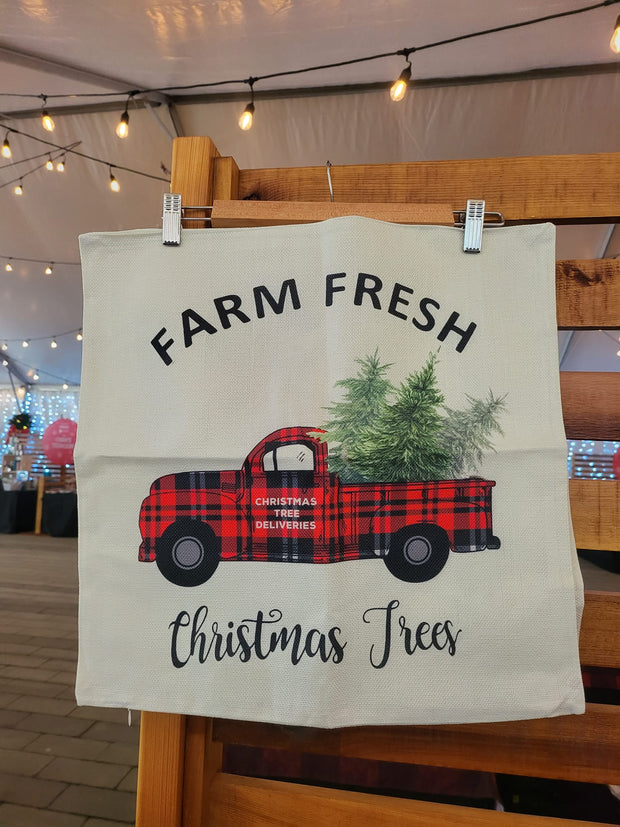 "Farm Fresh Christmas Trees" Pillowcase