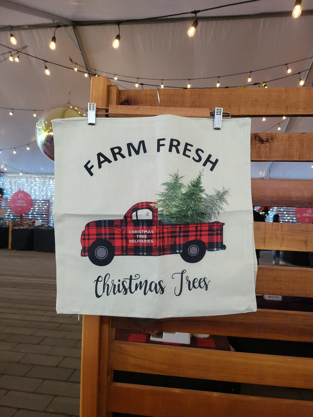 "Farm Fresh Christmas Trees" Pillowcase
