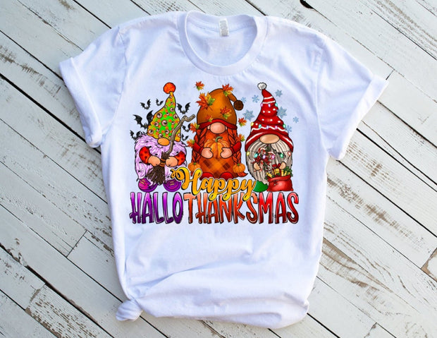 Happy Hallo-Thanksmas Tshirt (White)