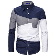 Men's Gradient Striped Print Long Sleeve Shirt - NancyK Boutique