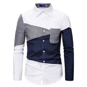 Men's Gradient Striped Print Long Sleeve Shirt - NancyK Boutique